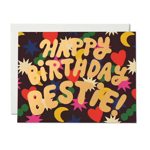 Rainbow Charms Bestie Birthday Card