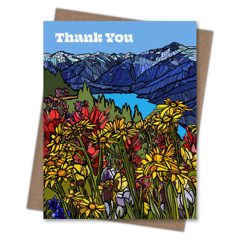 Wildflower Thank You Card