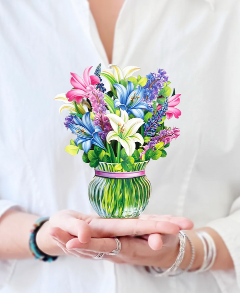 Lilies and Lupines Pop Up Bouquet