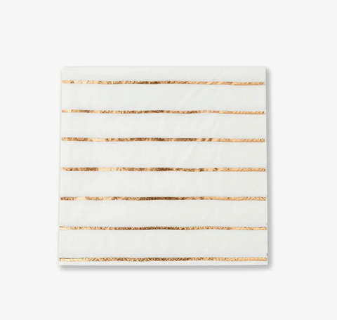 Rose Gold Striped Large Napkins