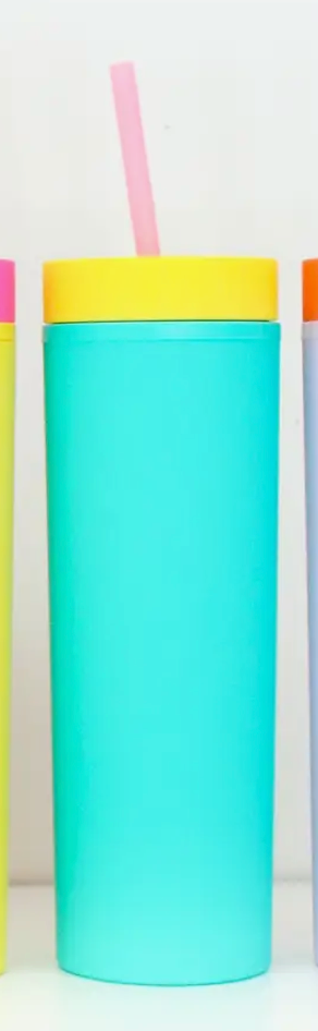 Matte Color Blocked Tumblers