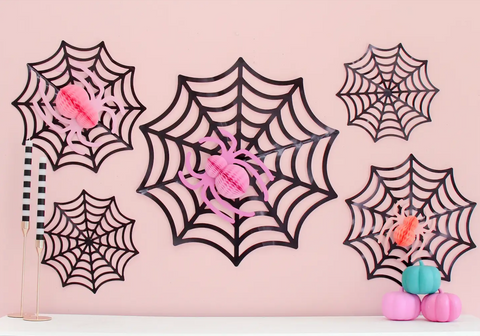 Honeycomb Halloween Spiders and Webs