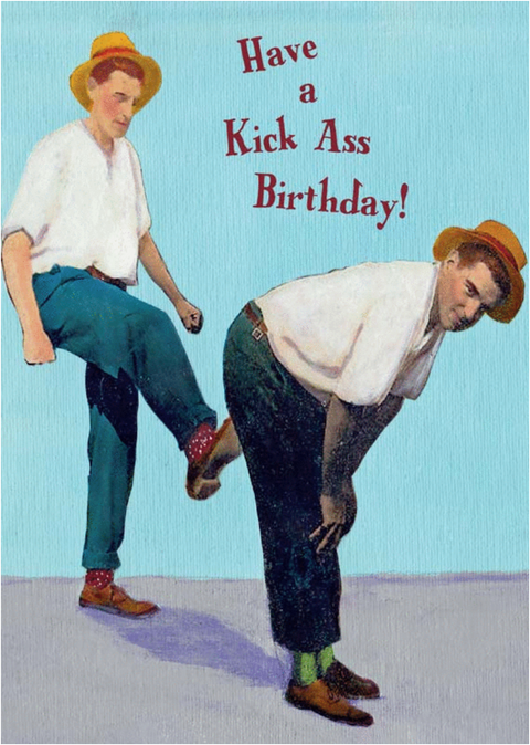 Charlie and Daniel Kick It Card