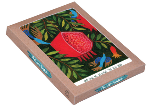 Pomegranate with Blue Birds Boxed