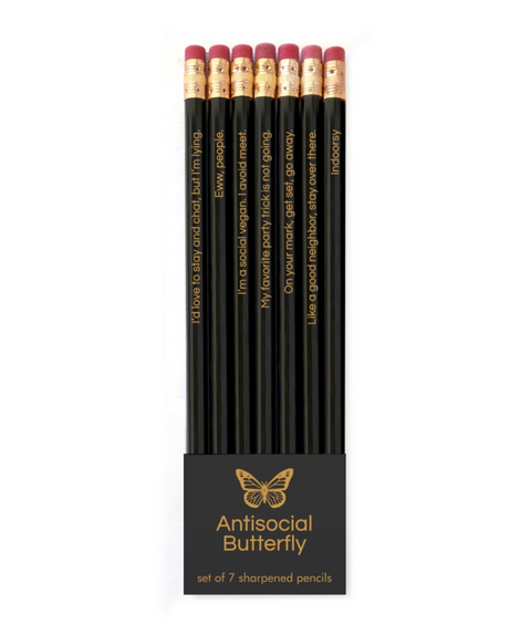 Pencil Set – Antisocial Butterfly