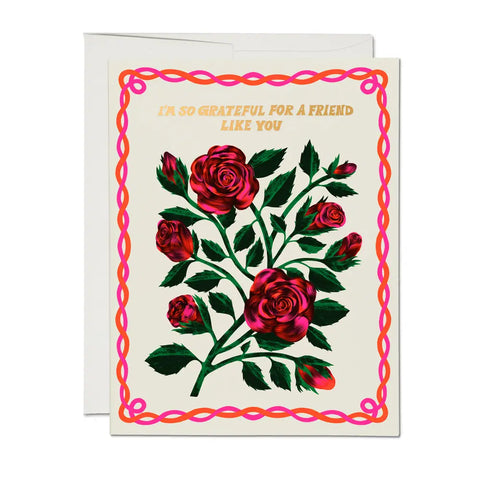 Grateful Rose Friendship Card