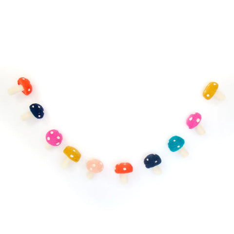 Felt Mushroom Garland