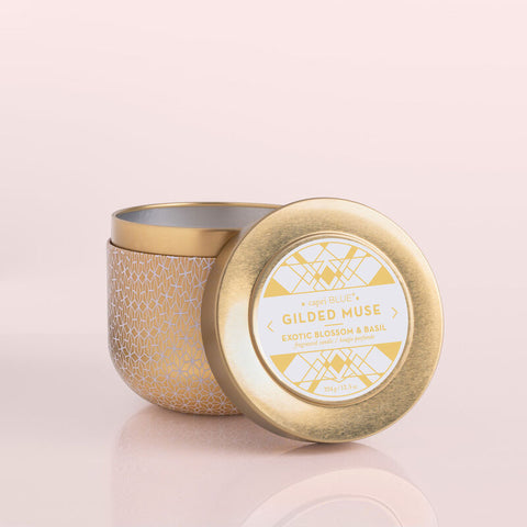 Blossom & Basil Gilded Tin Candle