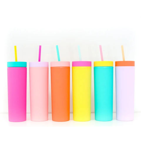 Matte Color Blocked Tumblers
