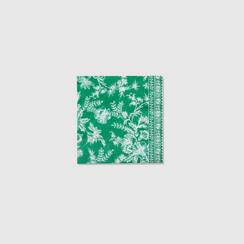 Emerald Green Toile Dinner Napkins