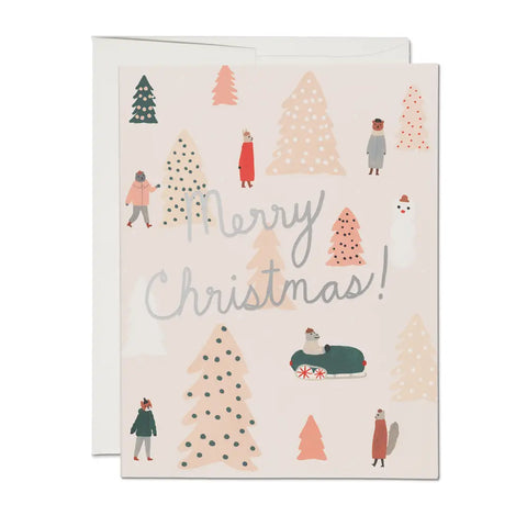 Pink Trees Holiday Boxed