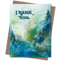 Abstract Forest Thank You Card