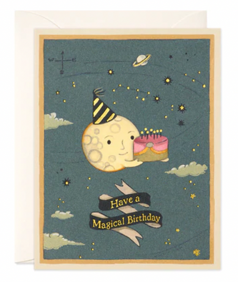 Moon Cake Birthday Card