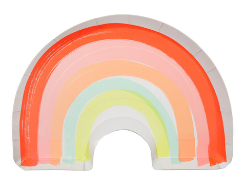 Neon Rainbow Plates