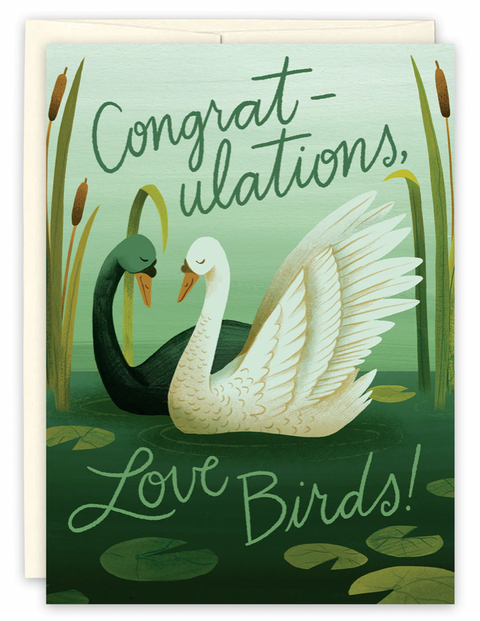 Love Birds Wedding Card