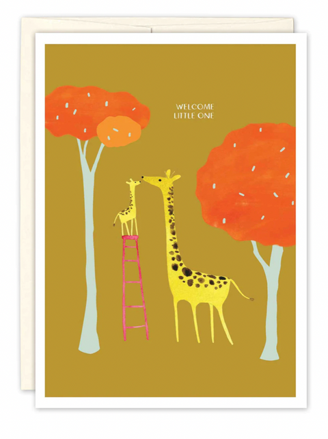 Giraffes New Baby Card