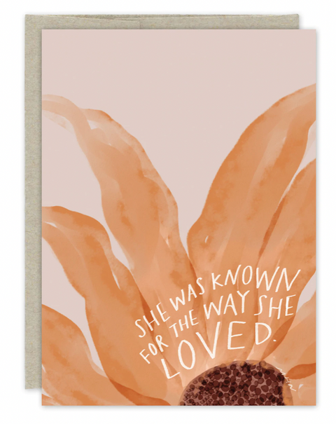 She Loved Sympathy Card