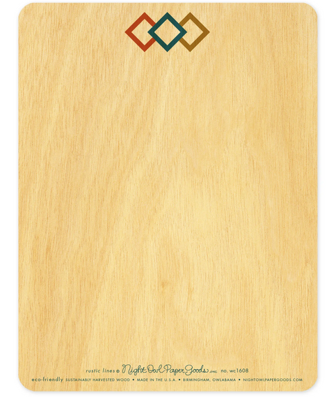 Rustic Lines Wooden Father's Day Card