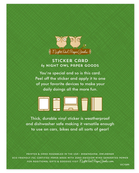 Treemendous Birthday Sticker Card