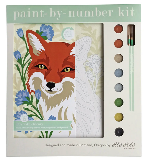 Fox with Chicory Paint-by-Number Kit