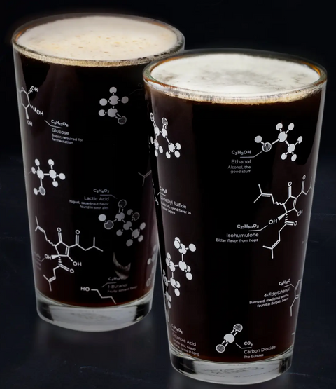 The Science of Beer Pint Glass Set