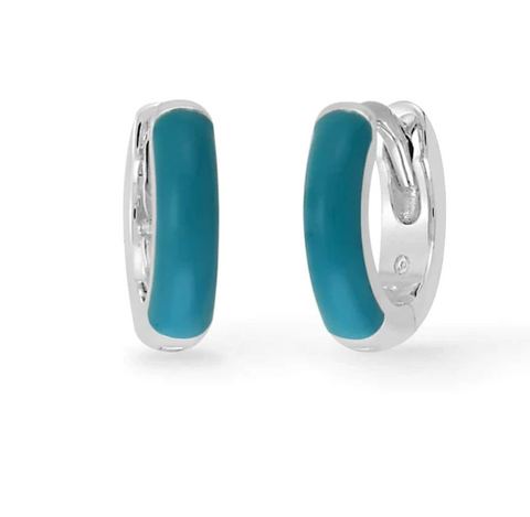 Mini Huggie Hoops With Color