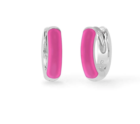 Mini Huggie Hoops With Color