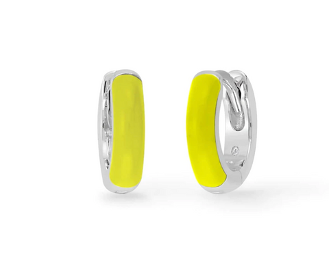 Mini Huggie Hoops With Color