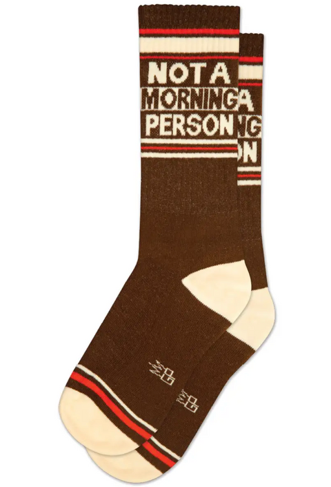 Not A Morning Person Ribbed Gym Socks