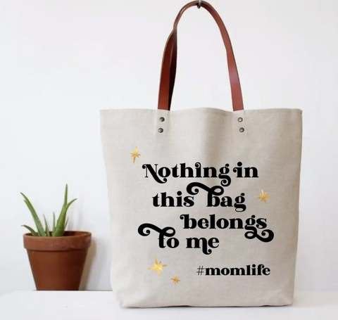 Hashtag Mom Life Tote Bag Funny Parent Baby Gift