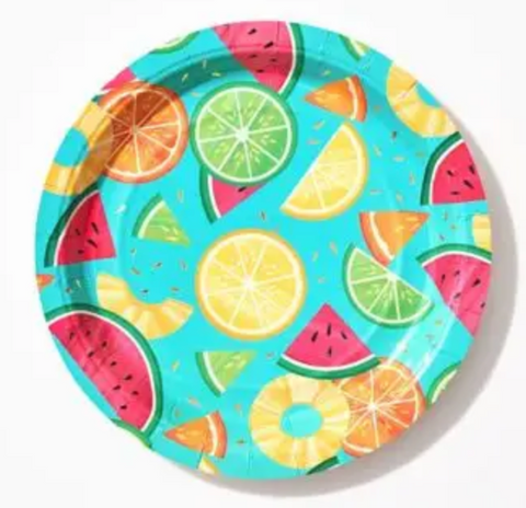 Summer Fruits Cocktail Plate S/10