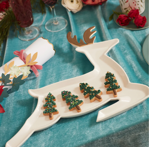 Porcelain Reindeer Plate