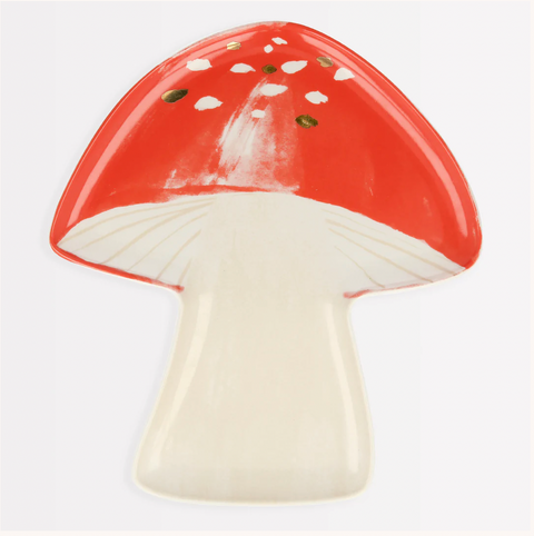 Porcelain Mushroom Plate