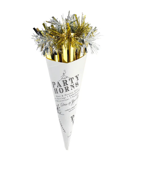 Party Horns Silver Gold