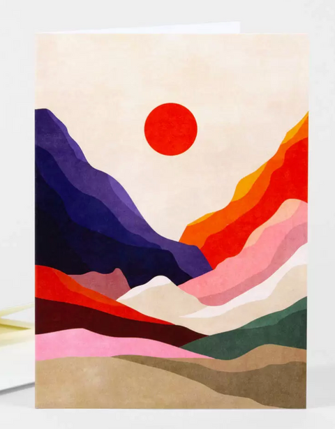 Setting Sun Card