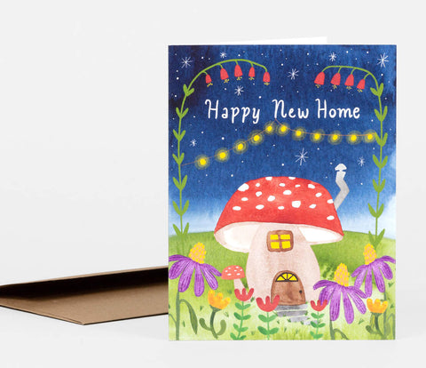 Mushroom Happy New Home Card