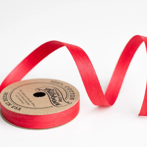 Red Natural Cotton Curling Ribbon