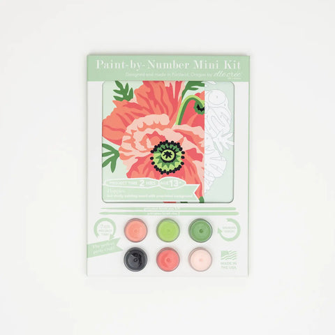 Poppies Mini Paint by Numbers Kit