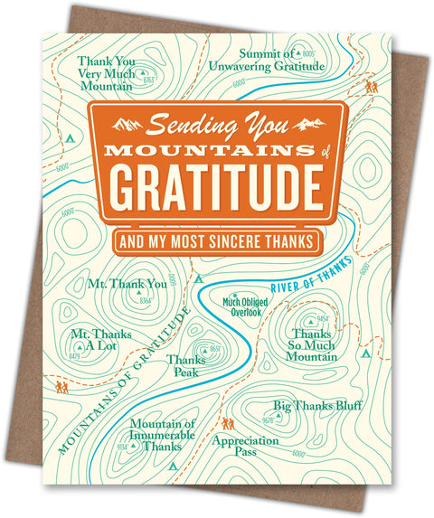 Mountains of Gratitude Map Card