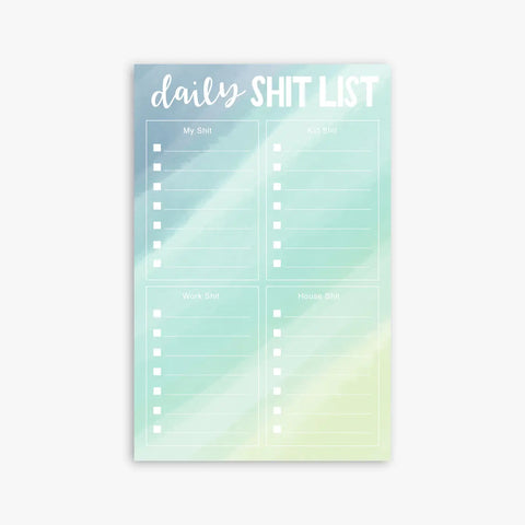 Daily Shit List Notepad