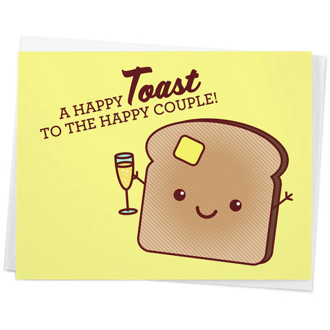 Happy Toast Wedding Card
