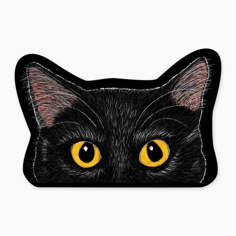 Black Cat 3" Sticker