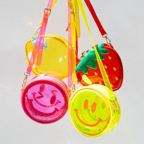Pink Winky Face Jelly Fruit Handbag