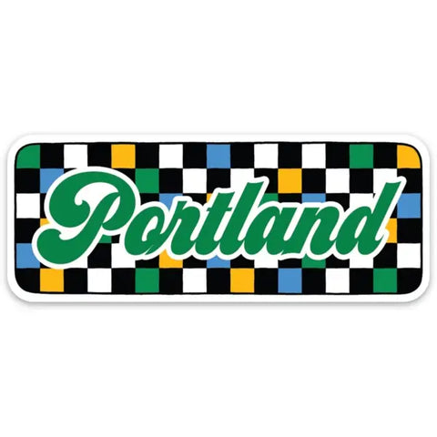 Portland Checkered Sticker