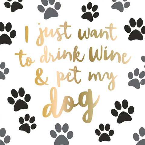Drink Wine and Pet Dog Napkins