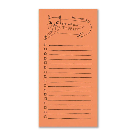 Do not Want To- Do List Notepad