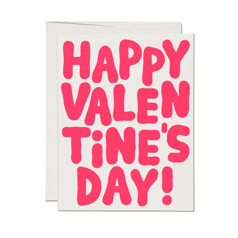 Valentine Bubble Letters Greeting Card