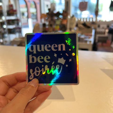 Queen Bee Soiree Blue Sticker