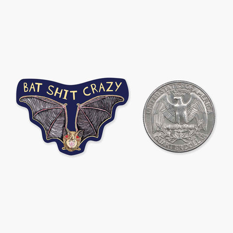 Bat Shit Crazy Mini Sticker