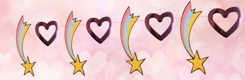 Heart and Shooting Star Garland